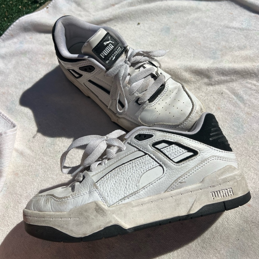 Puma Classic White and Black Sneakers